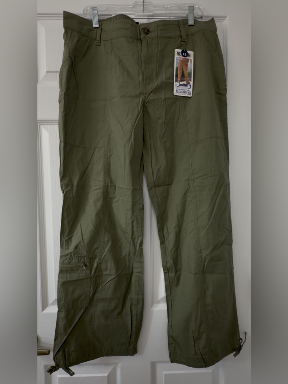 Rewash Olive Green Cargo Pants for Women